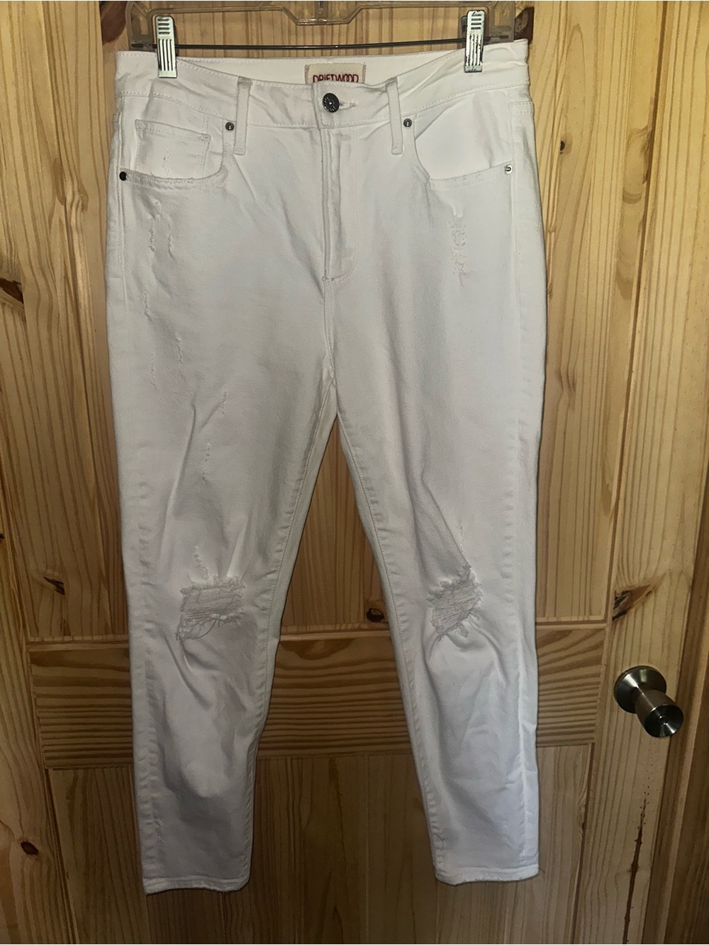 DRIFTWOOD White Distressed Skinny Jeans
